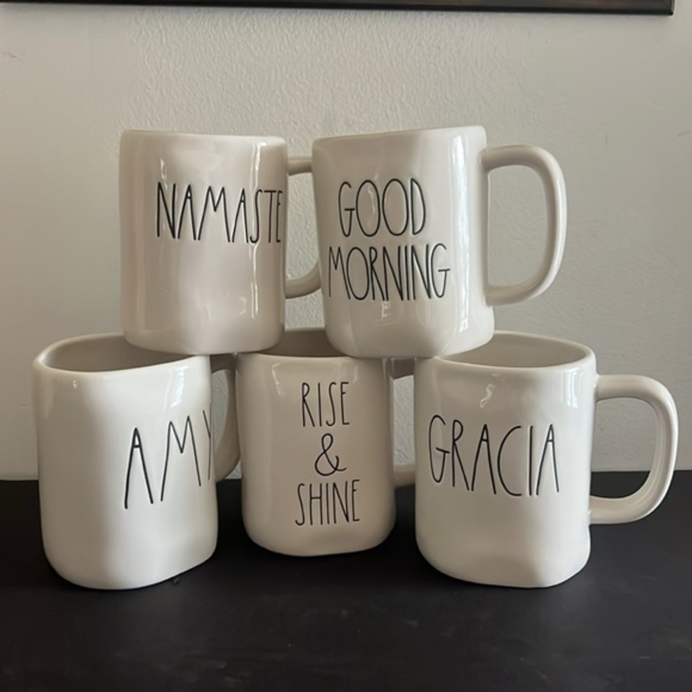 New Rae Dunn White Ceramic Mug 5 lots